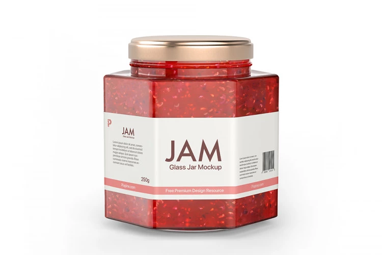 Free Jam Glass Jar Mockup