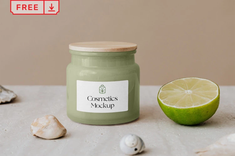  Free Bath Jar PSD Mockup