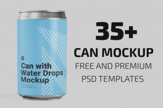 35+ Free Can Mockups + Premium