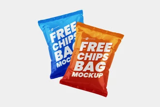 Free Chips Bag Mockup Set