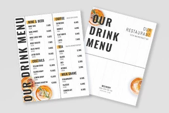 Free Drink Menu Template