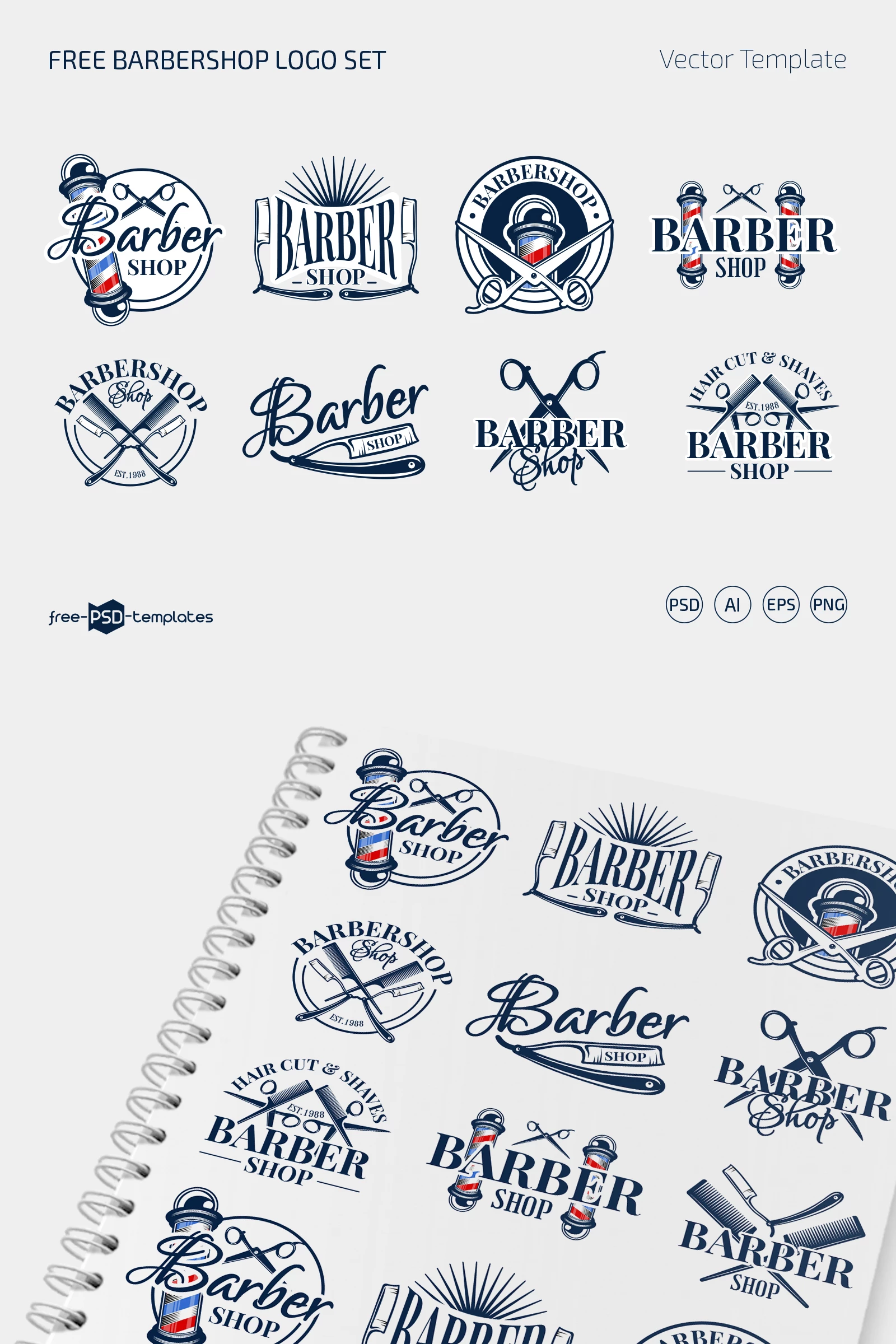 Barber Shop Logo PNG Vector (EPS) Free Download