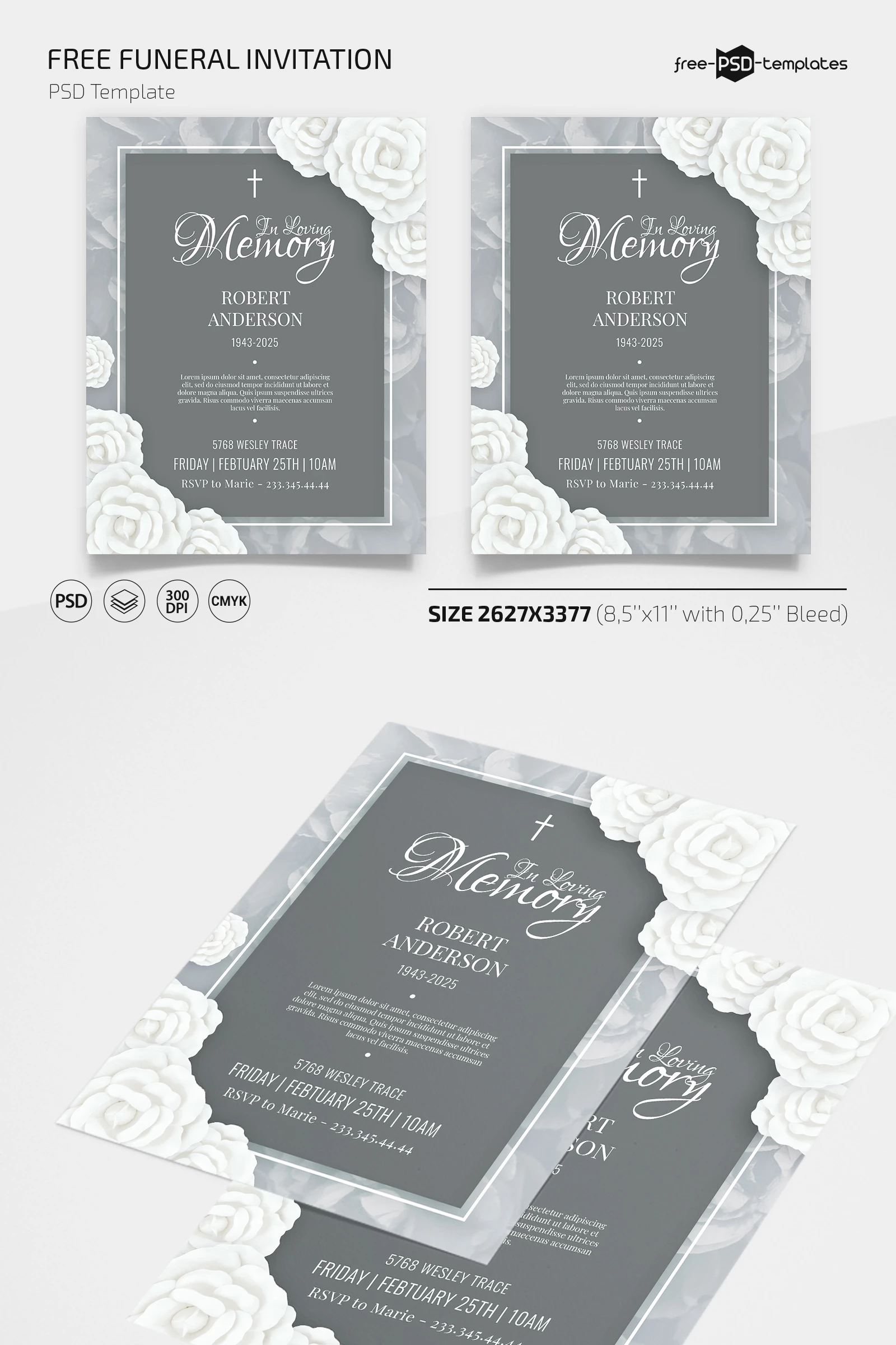 Free Funeral Invitation Template