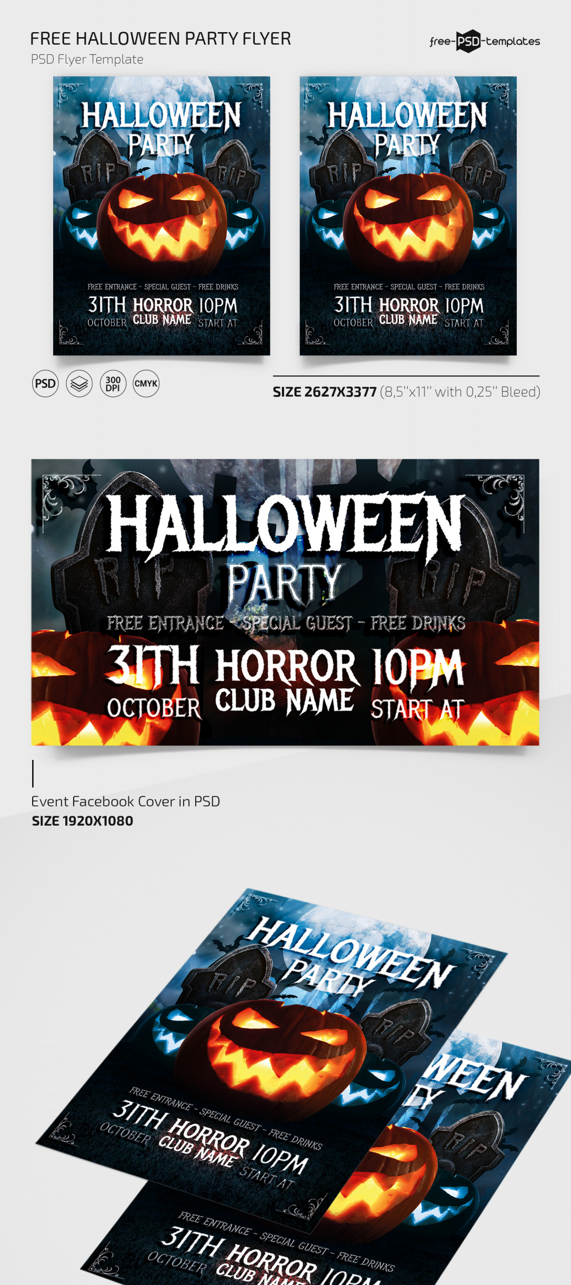 Free Halloween Party Flyer Template