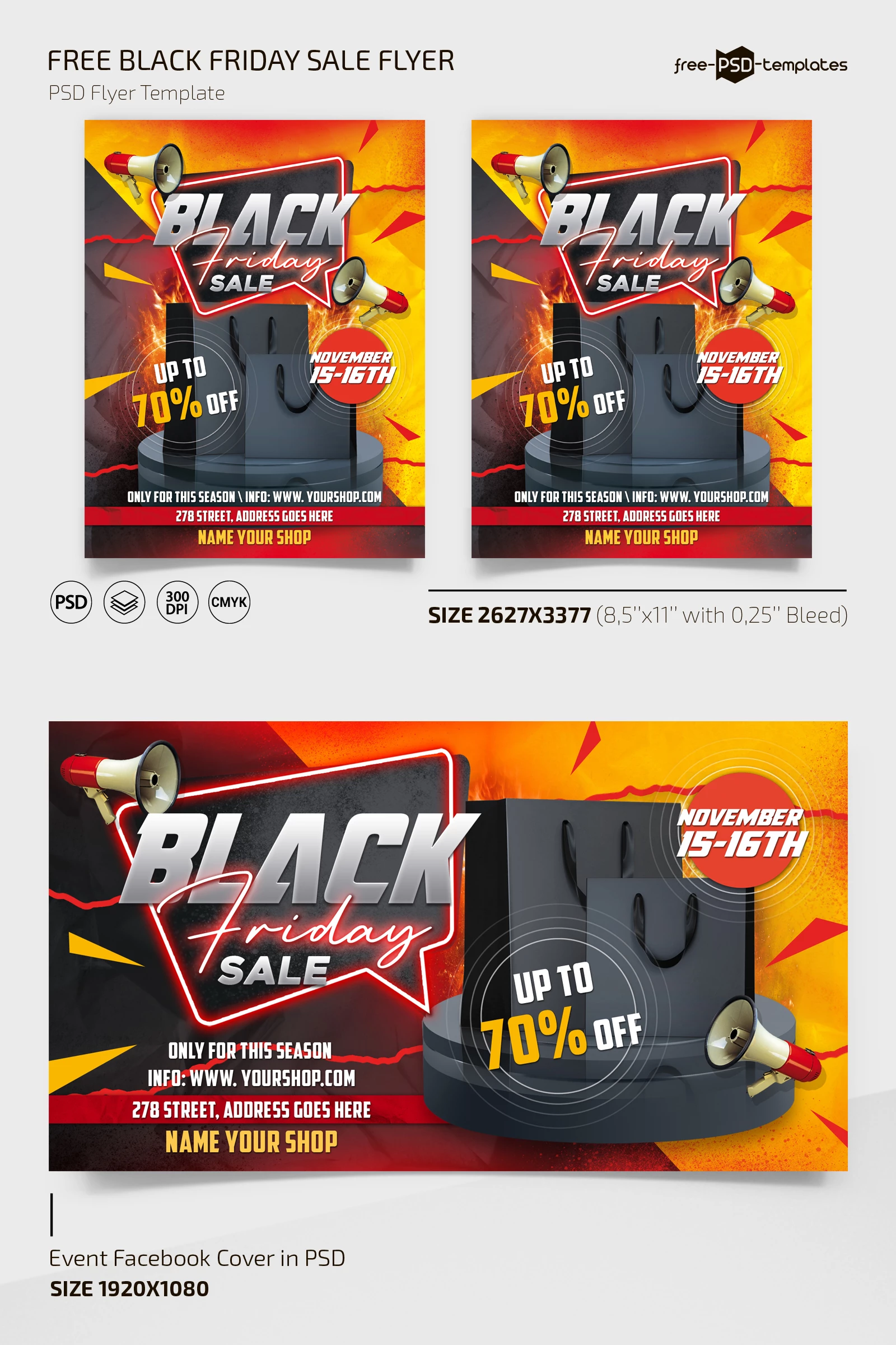 Free Black Friday Sale Flyer Template (PSD)