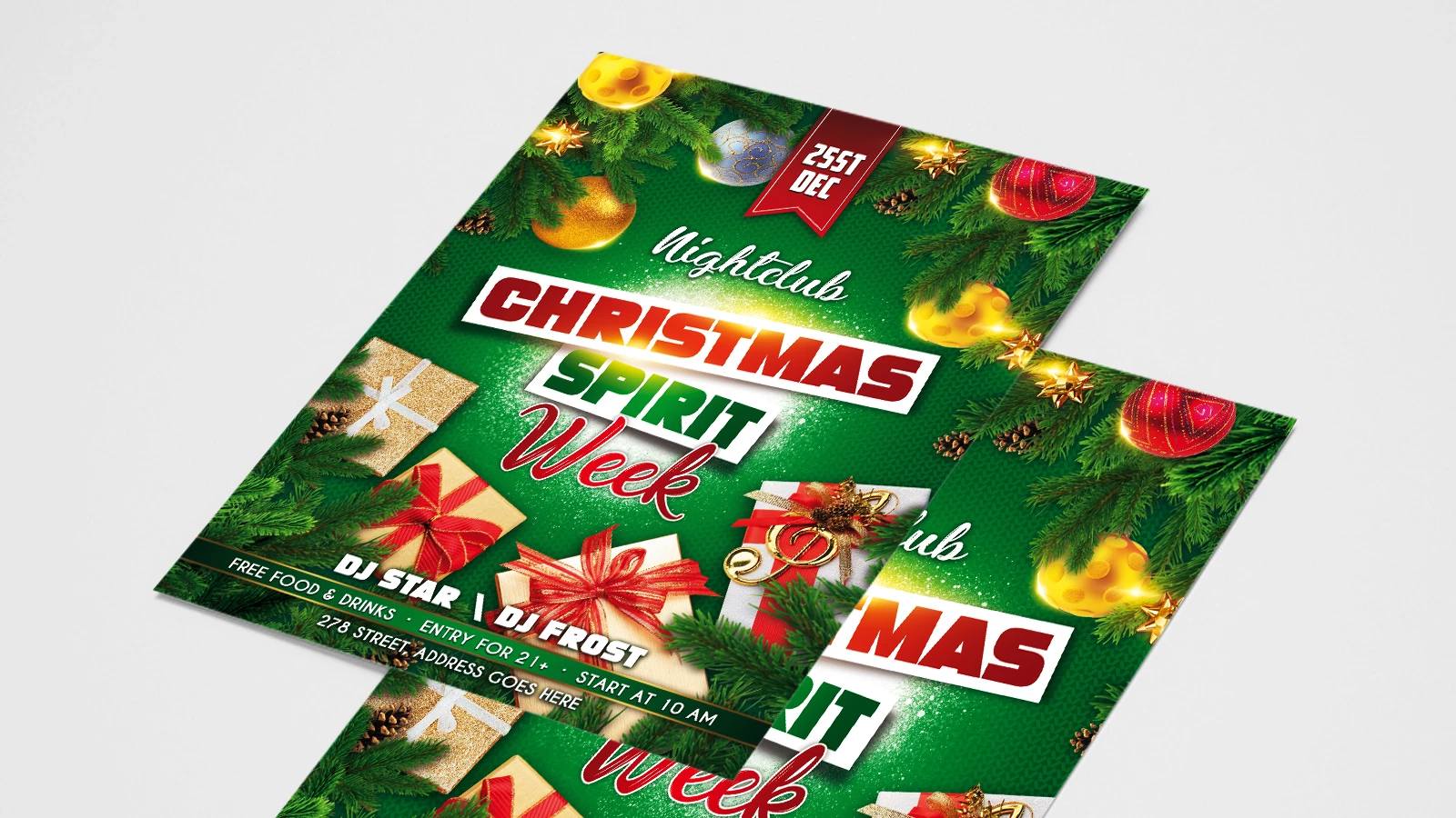 Free Christmas Spirit Week Template + Instagram Post (PSD)