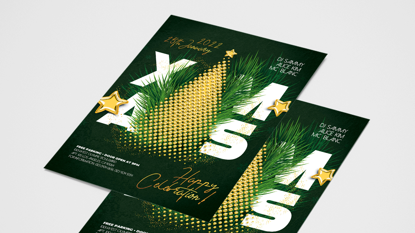 Free Merry Christmas Template + Instagram Post (PSD)