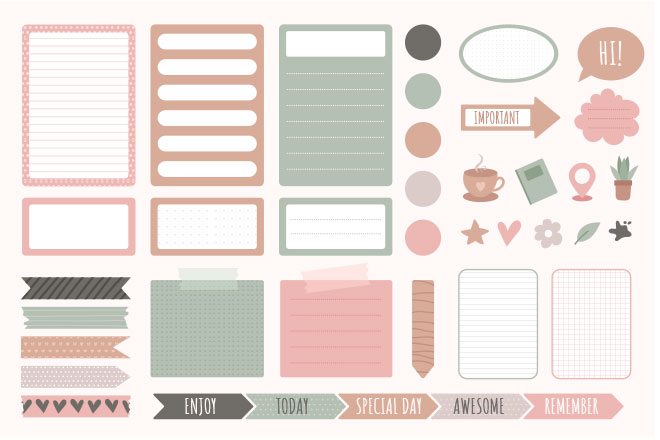 Free Planner Sticker Template (PSD, AI, EPS, PNG)