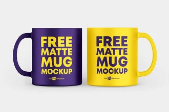 Free Matte Mug Mockup
