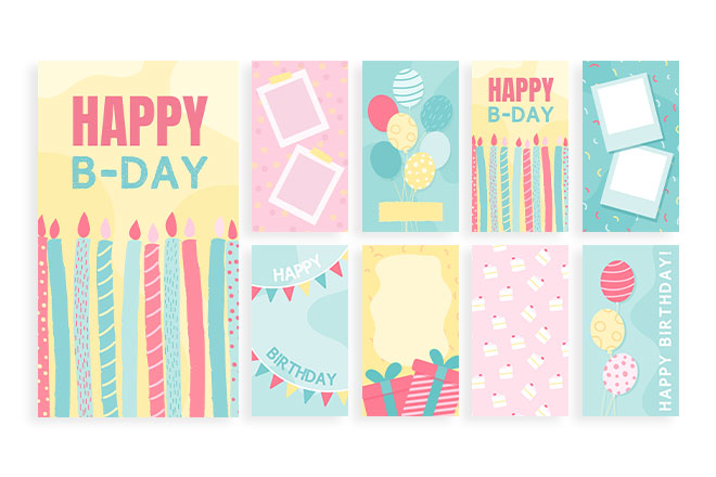 Free Birthday Instagram Story Background Template for Photoshop (PSD)