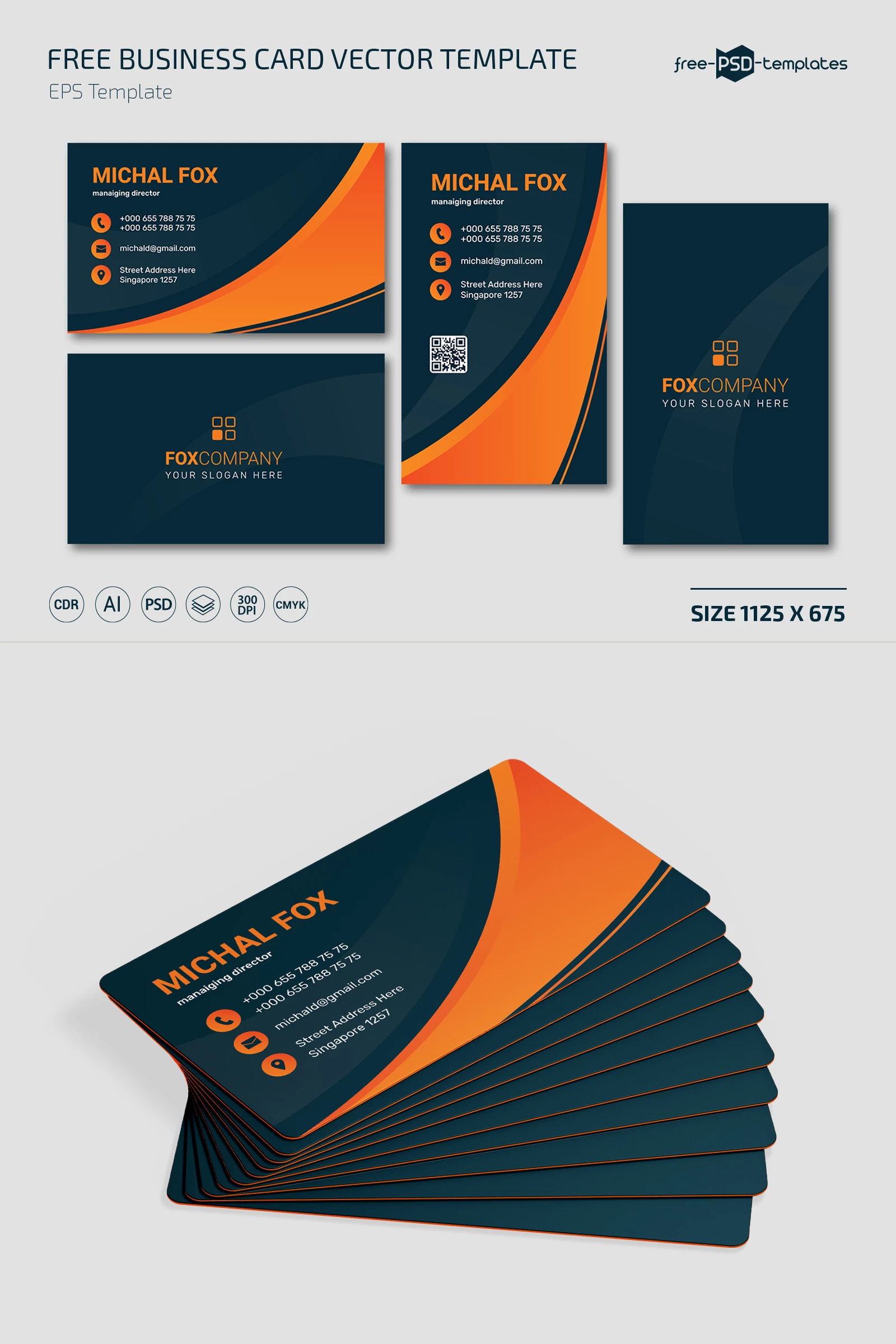 Free Business Card Vector Template