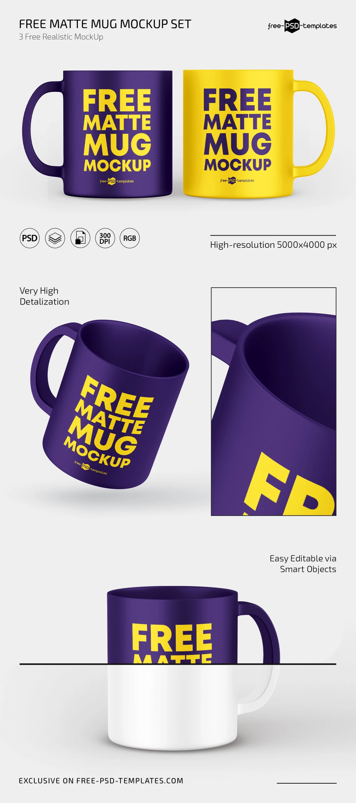 Free Matte Mug Mockup