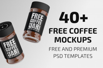 40+ Free Coffee Mockups + Premium