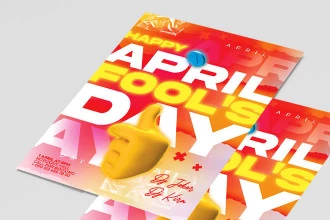 Free April Fools Day Flyer Template + Instagram Post (PSD)