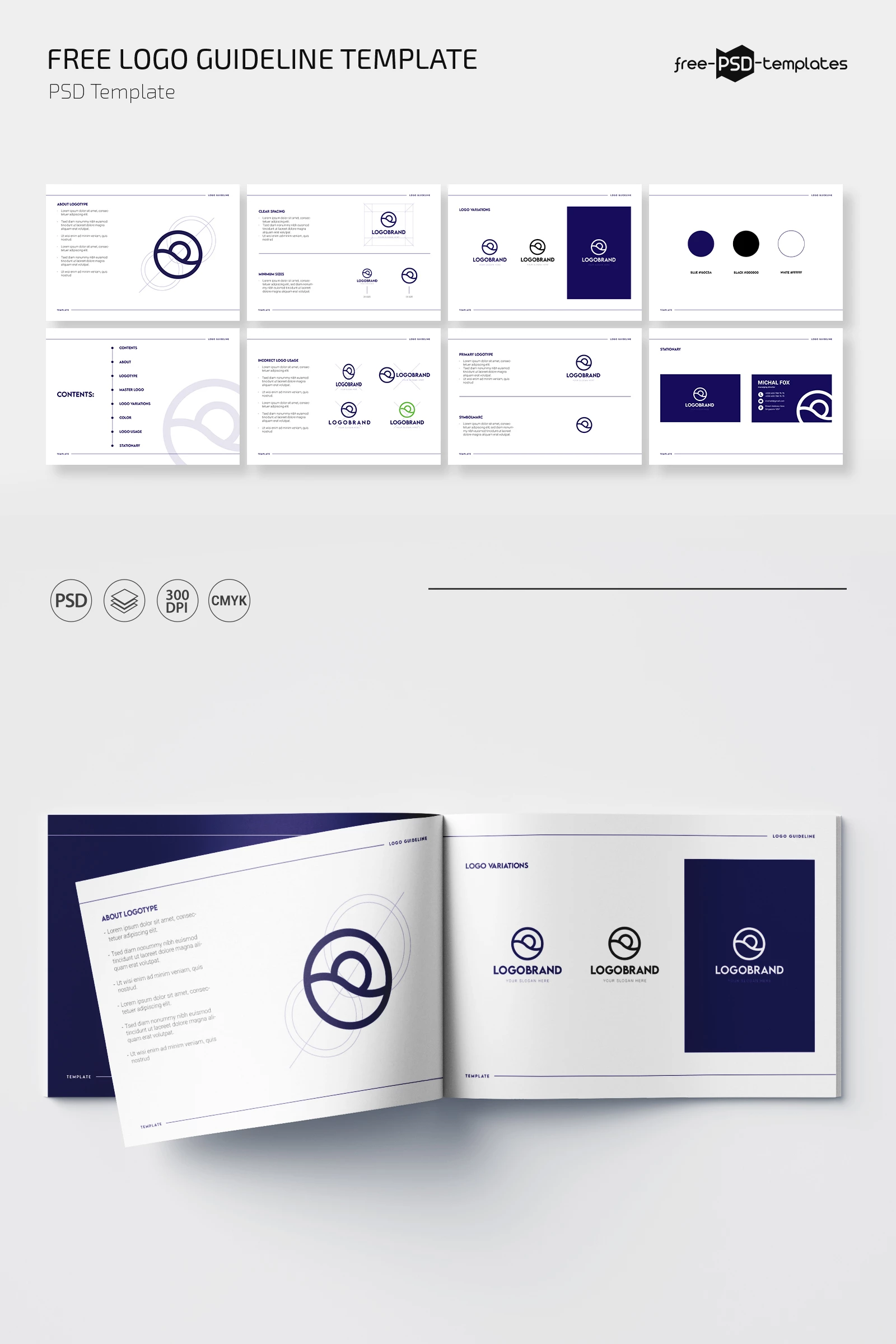 Free Logo Guideline Template for Photoshop (PSD)