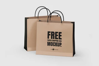 Free Paper Shopping Bag Mockup