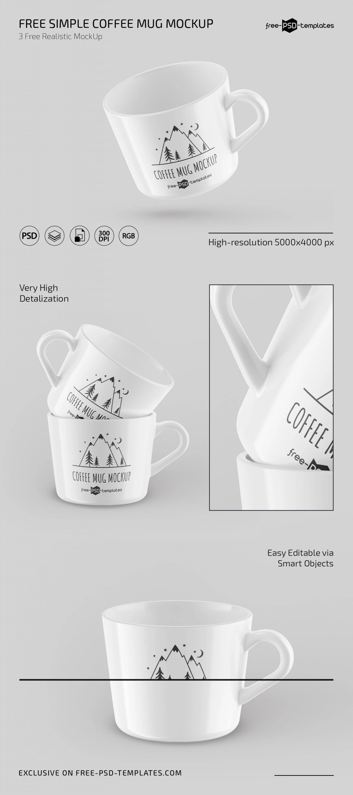 Free Simple Coffee Mug Mockup