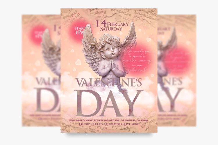 FREE VALENTINE’S DAY FLYER PSD TEMPLATE