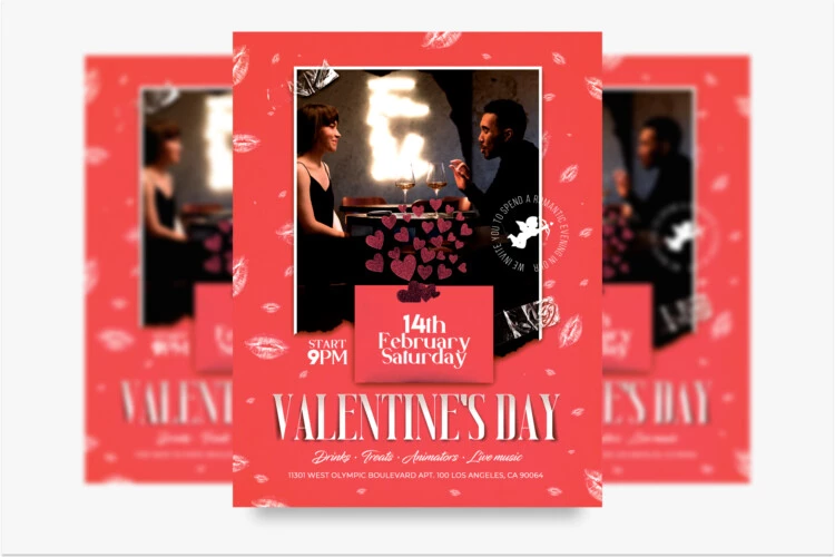 Free Valentine’s Day Flyer PSD Template