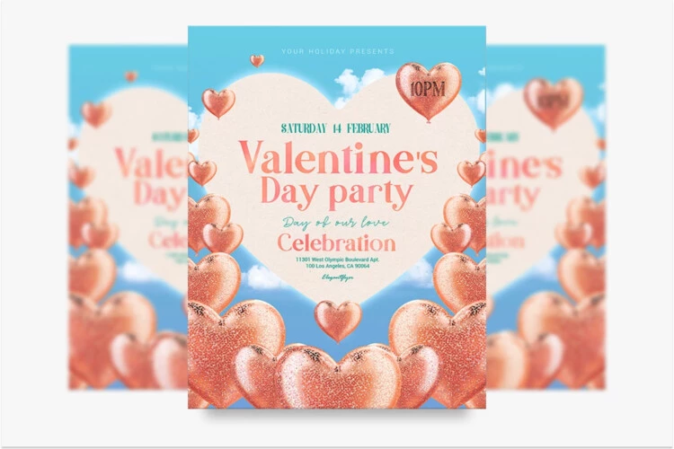 Free Valentine’s Day Invitation PSD Template