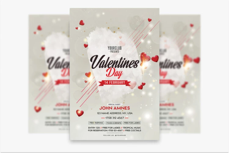 Free Valentine’s Day PSD Flyer Template