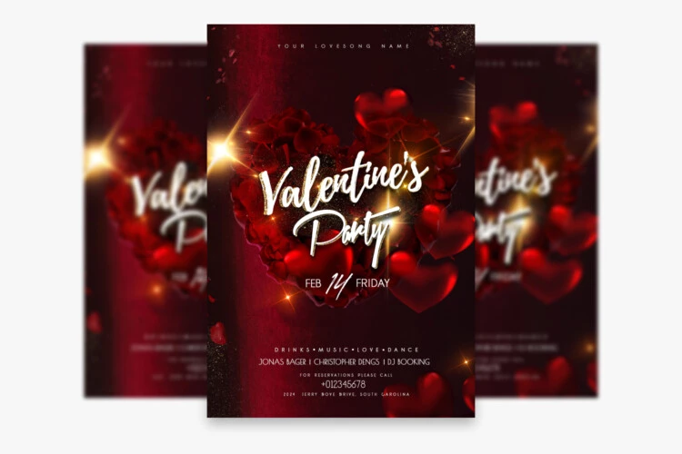 Happy Hearts Day Free PSD Flyer Template