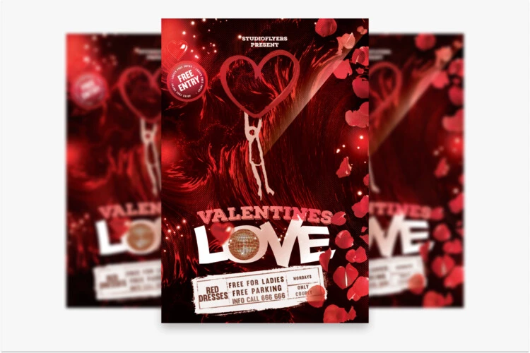 Lovely Night Flyer Free PSD Template