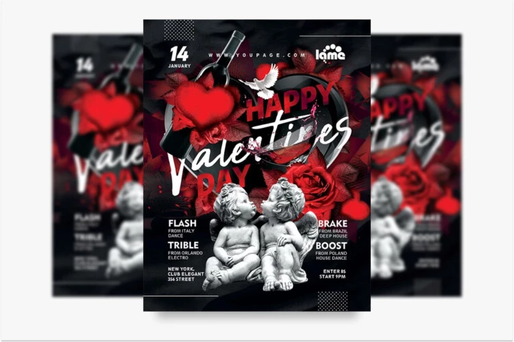 Valentines Day Free Flyer PSD Template