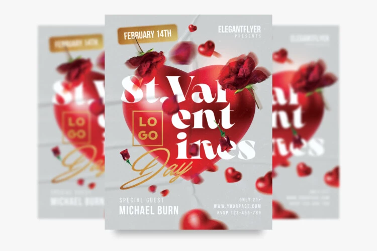 Valentines Day Free Flyer PSD Template