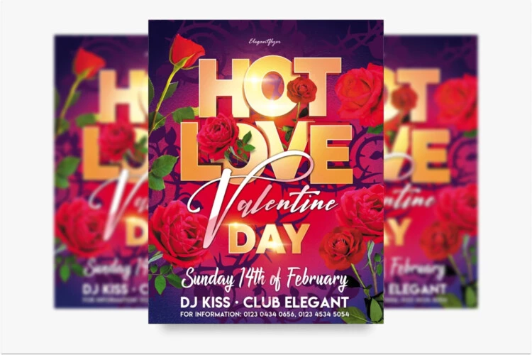 Valentine’s Day Free Flyer PSD Template