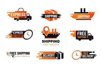 Free Shipping Logo Set (PSD, AI, EPS, PNG)