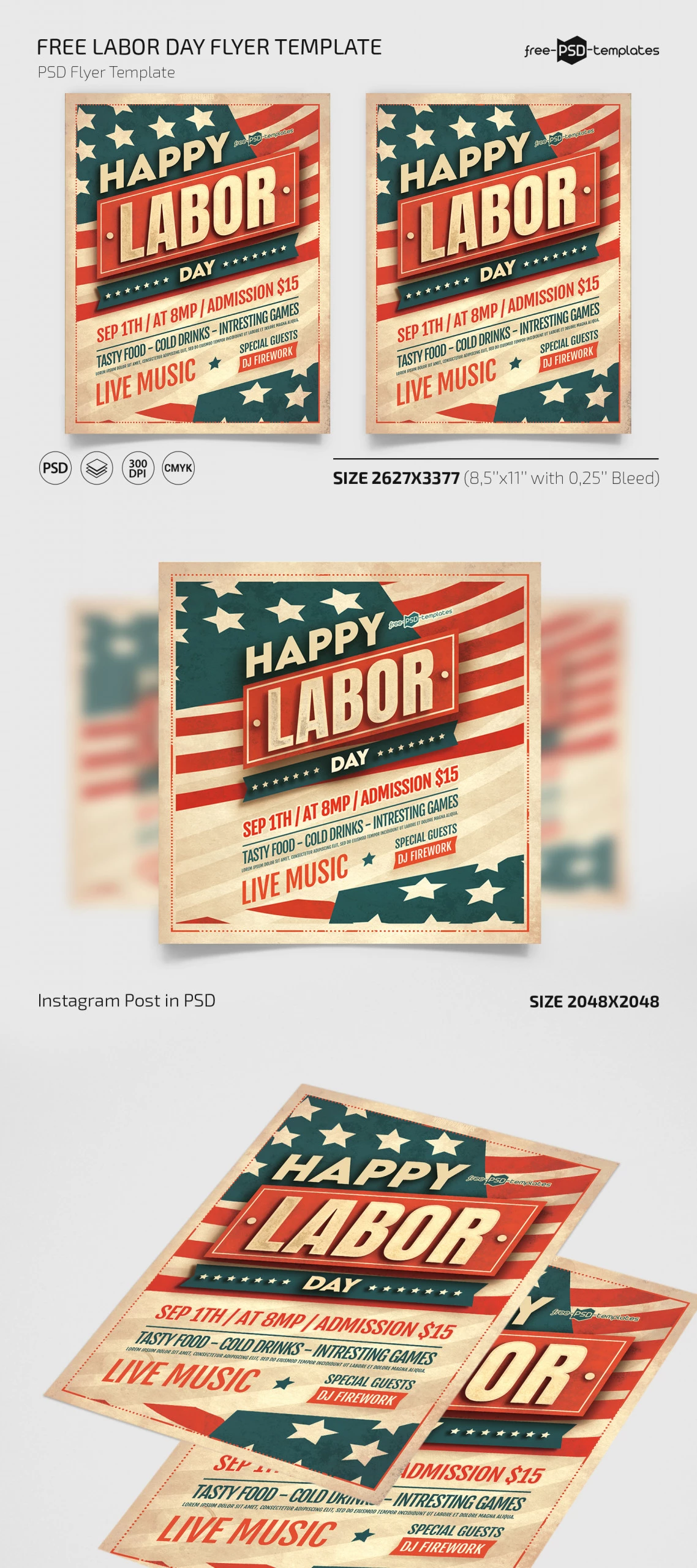 Free Labor Day Flyer Template