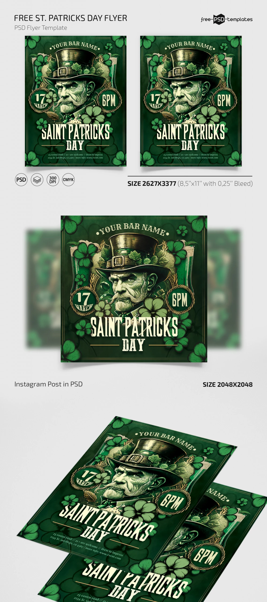 Free St. Patrick’s Day Flyer in PSD