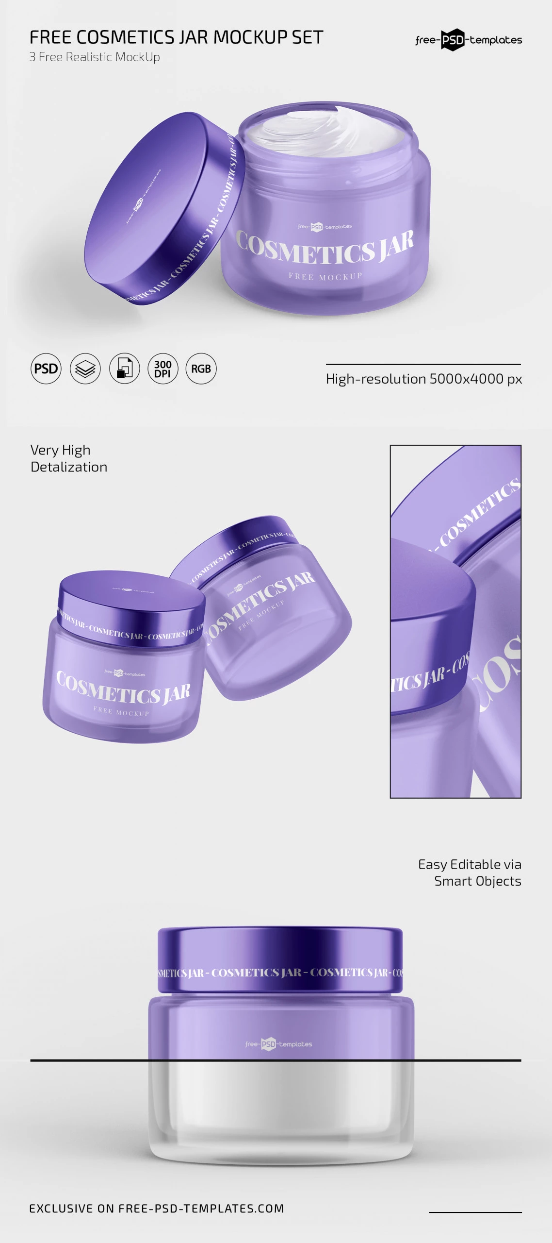 Free Cosmetics Jar Mockups