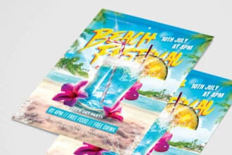 Free Summer Beach Festival Flyer