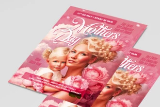 Free Mothers Day Flyer Template + Instagram Post (PSD)