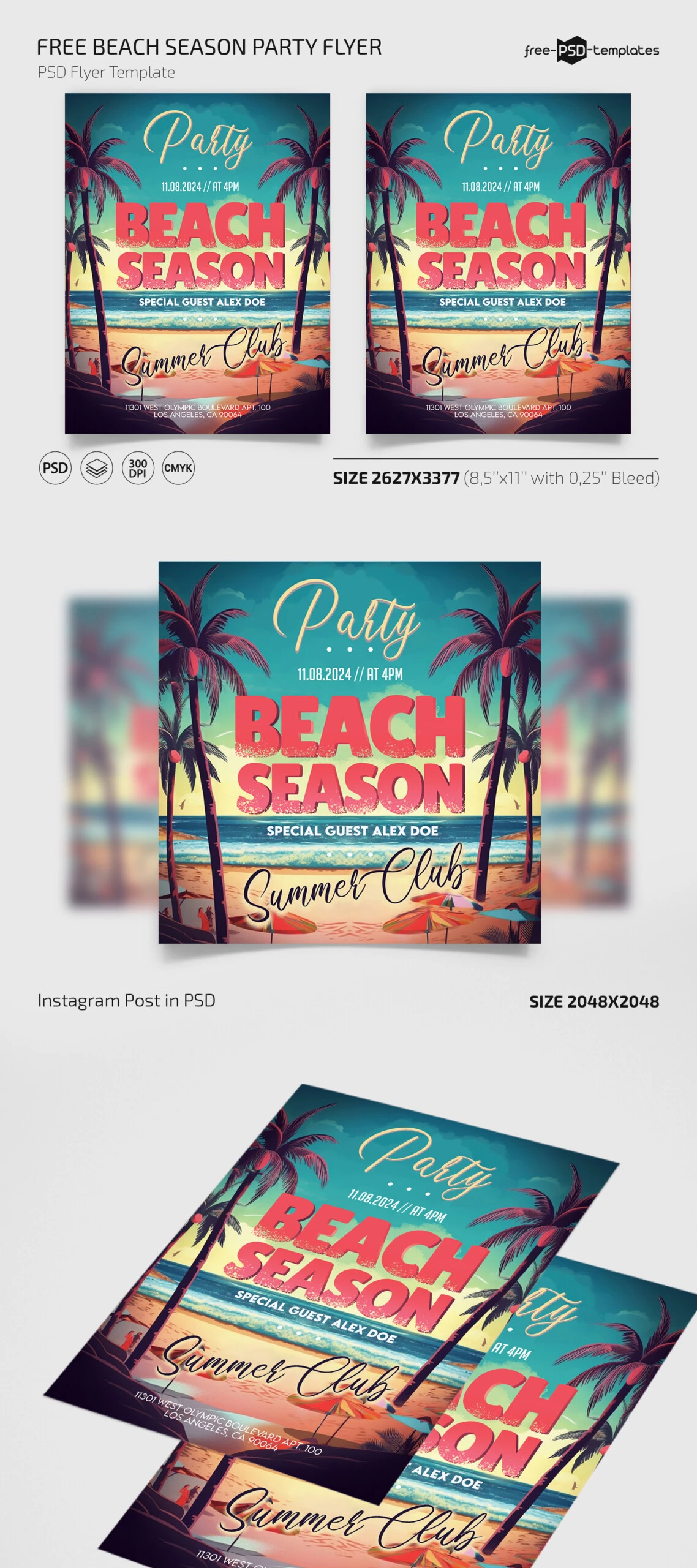 Free Beach Season Party Flyer