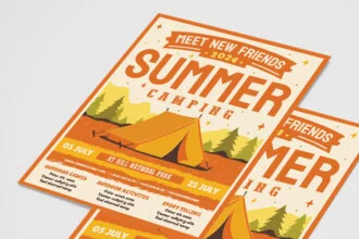 Free Summer Camp Flyer PSD Template