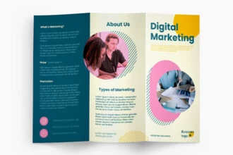 Free Trifold Marketing Brochure PSD Template