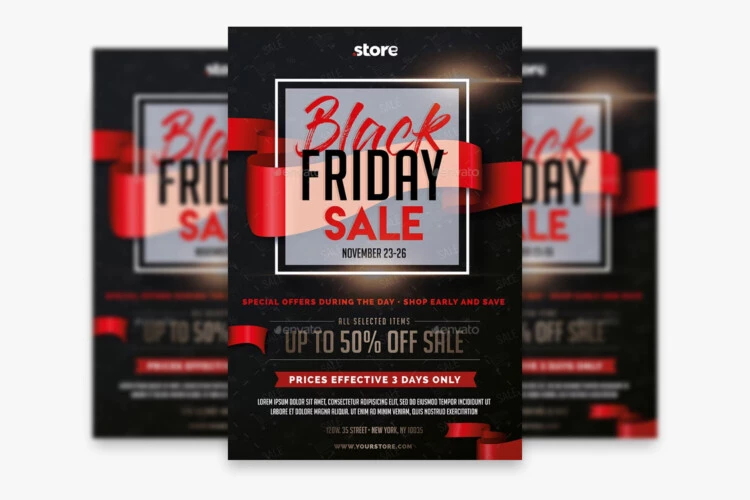 Cool Black Friday Sale Flyer Template