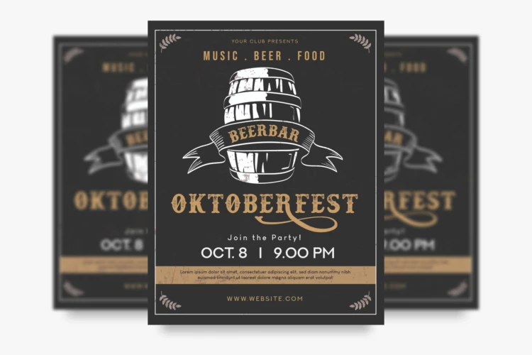 Free Oktoberfest Flyer Template Set in PSD