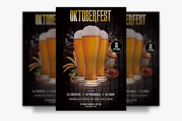 Oktoberfest Party Free PSD Flyer Template