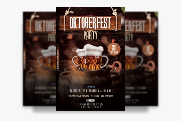 Oktoberfest Free Photoshop PSD Flyer Template