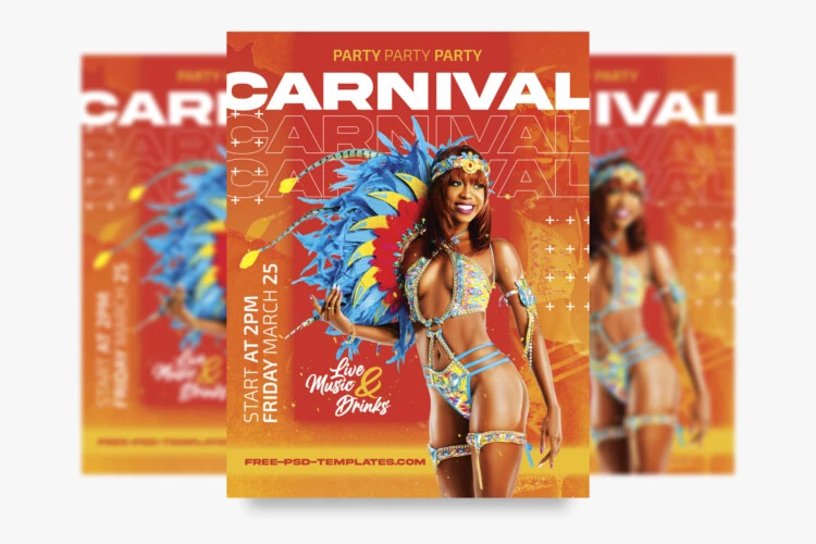 Bright Carnival Party Flyer Design