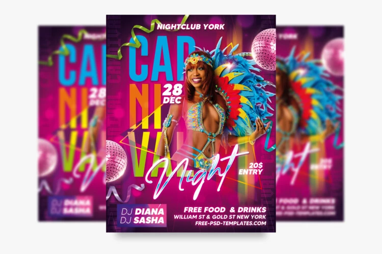 Colorful Carnival Party Flyer Design