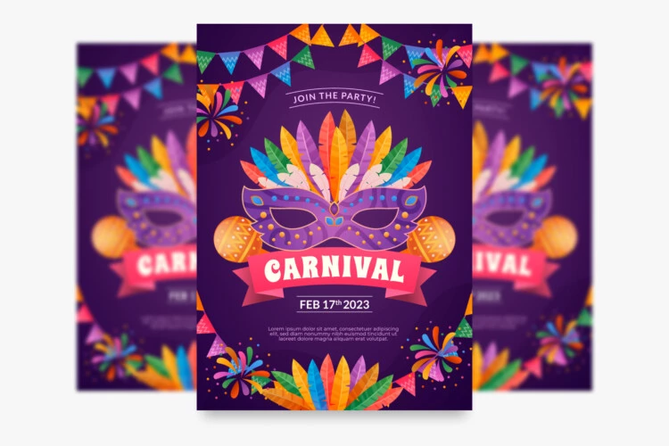 Colorful Carnival Party Invitation