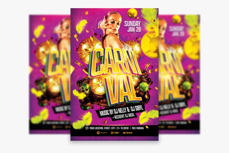 Fabulous Carnival Party Editable Flyer