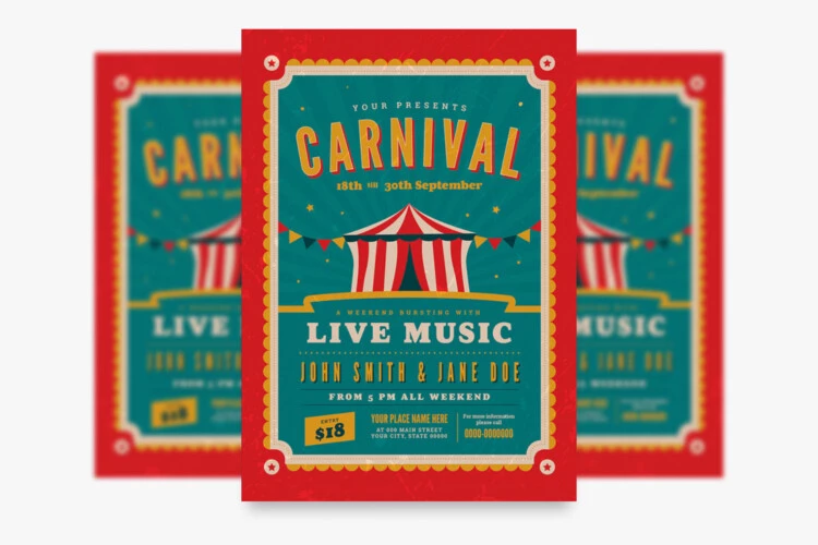 Free Carnival Event Illustrator Flyer