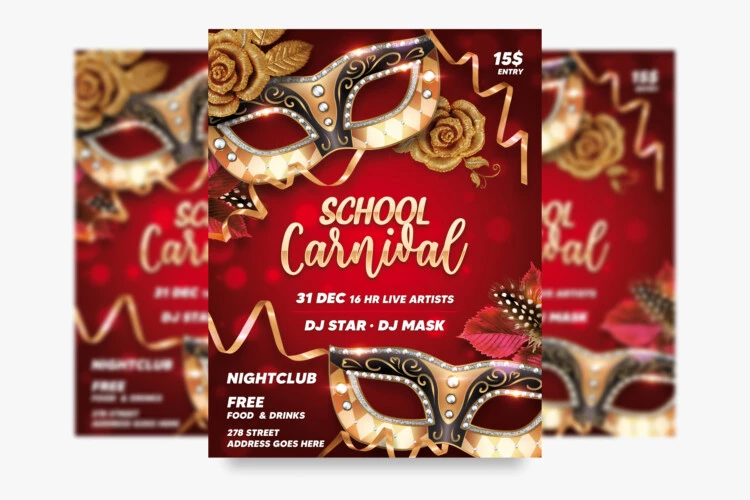 Free School Carnival Editable Flyer