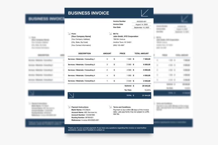 Basic Business Invoice Template